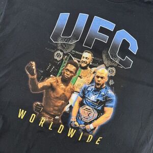 UFC Worldwide Graphic T-Shirt Black MMA Fighters Conor McGregor Khabib XXL